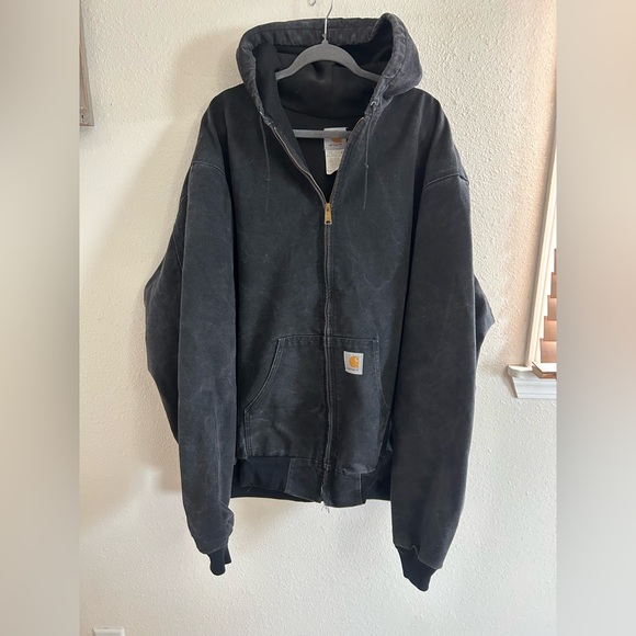 Vintage Carhartt Duck Canvas Active Thermal Lined USA Jacket Mens Size 4XL Tall